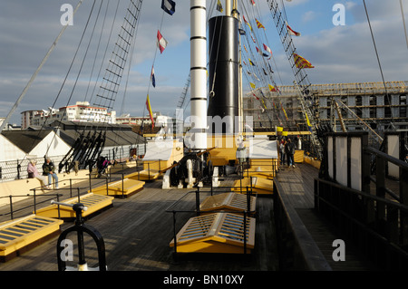 Das Deck der SS Great Britain in Great Western Dockyard, Bristol, England. Stockfoto