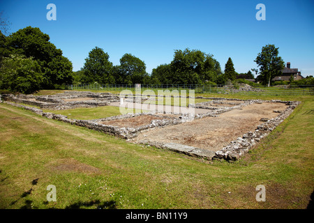 Römische Überreste der Romano-keltischen Tempel in der Stadt Caerwent, South Wales, UK Stockfoto