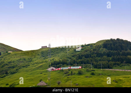 Glacier express, Andermatt, Kanton Uri, Schweiz Stockfoto