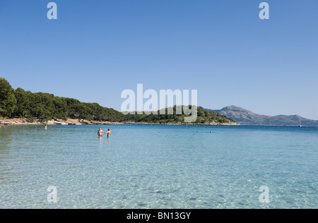 Blick auf Formentor Bucht in der Nähe von Pollensa im Norden Osten Mallorca, Spanien 2010 Stockfoto