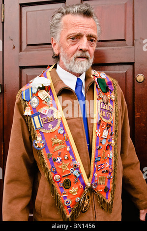 25. Juni 2010, Newtownabbey. Cloughfern Bezirk Orange Order hält seine 'Mini Zwölften" Parade. Stockfoto