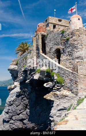 Die Drachenburg, Camogli, Riviera di Levante, Italien Stockfoto