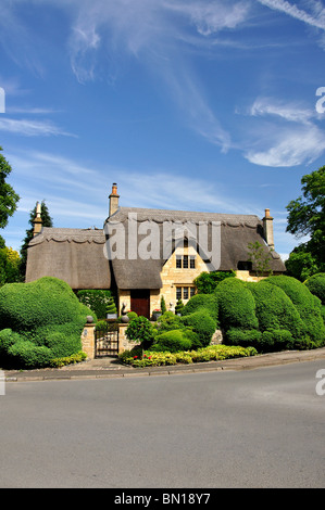 Reetdachhaus, Chipping Campden, Cotswolds, Gloucestershire, England, Vereinigtes Königreich Stockfoto