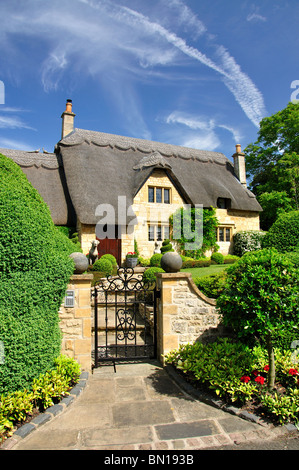 Reetdachhaus, Chipping Campden, Cotswolds, Gloucestershire, England, Vereinigtes Königreich Stockfoto