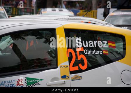 Die Seite der Rallye-Auto auf der 2010 Rally Islas Canarias (29. April und 1. Mai 2010) in Las Palmas, Gran Canaria, Spanien. Stockfoto