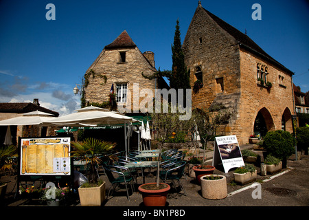 Domme Stadt, Dordogne, Frankreich. Stockfoto