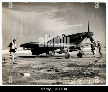 RAF Spitfire Jagdflugzeug fliegen 1940 vorbereitet Stockfoto