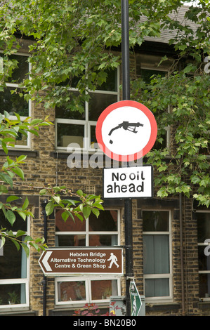 Alternative Technologie Zentrum Zeichen, Hebden Bridge, West Yorkshire, England Stockfoto