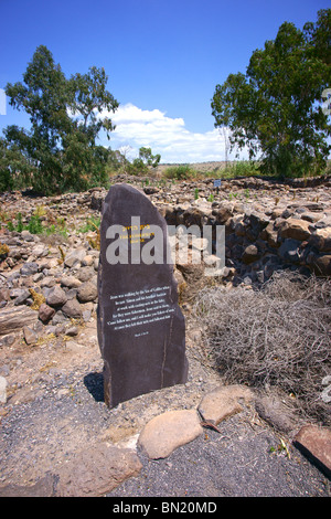 Bethsaida, enthalten diese Haus (2.700 qm) einen ungestörten Weinkeller mit vier komplette hellenistischen Gläser.  Außerdem Stockfoto