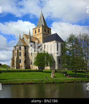 Abtei Kirche, Cerisy-la-Foret, Manche Abteilung, Basse-Normandie, Frankreich Stockfoto