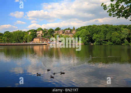 Newmillerdam und den See im Newmillerdam Country Park, Wakefield, West Yorkshire, England, Vereinigtes Königreich. Stockfoto