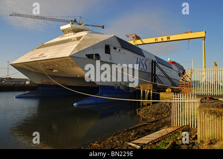 HSS ferry, Stena Entdeckung, Musgrave Kanal, Belfast. Stockfoto