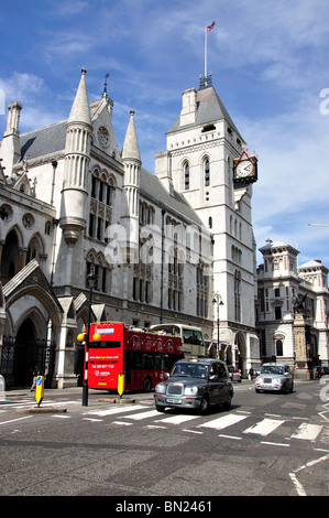 Die königlichen Höfen der Gerechtigkeit, der Strand, City of Westminster, London, England, Vereinigtes Königreich Stockfoto