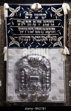 Jüdischen Torah silbernen Schild Stockfoto