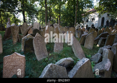 Alte jüdische Friedhof in Josefov, Prag Stockfoto