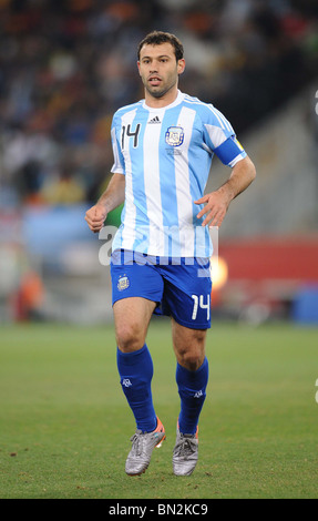 JAVIER MASCHERANO Argentinien SOCCER CITY Stadion Südafrika 27. Juni 2010 Stockfoto