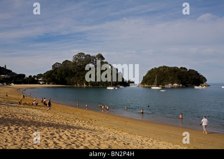 Kaiteriteri Beach in der Nähe von Motueka in der Tasman Bay, New Zealand. Stockfoto