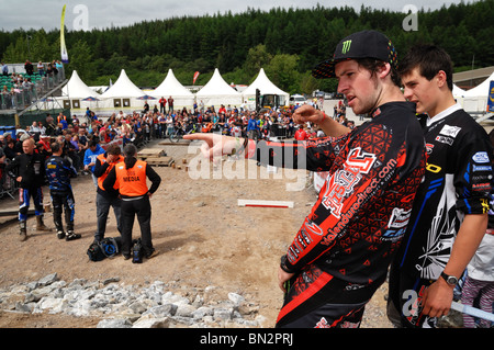 Motorrad Welt Veranstaltung in Nevis Range Fort William Scotland UK Routen Stockfoto