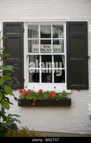 Sorry, No Vakes - melden Sie sich in einem UK Guest House Fenster Stockfoto
