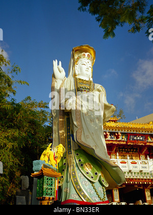 Statue der buddhistischen Göttin der Barmherzigkeit Guan Yin Zhenhai Tower Park Repulse Bay Hong Kong Island Stockfoto