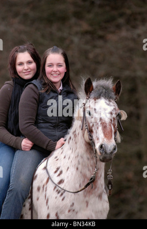 Mädchen mit pony Stockfoto