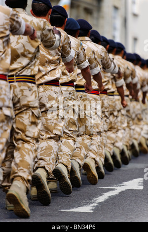 Die Royal Logistic Corps auf der Parade. Stockfoto