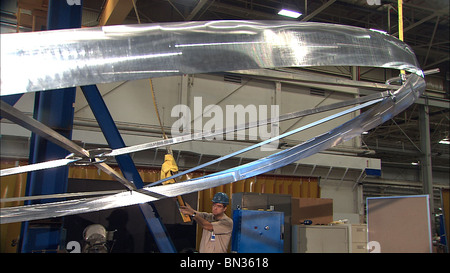 Bild zeigt Reibschweißen verwendet in der Herstellung von Aluminiumplatten, die die Ares fabrizieren werden unter Rühren ich Oberstufe Lauf. Stockfoto