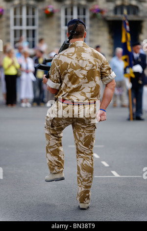 Achtung - die Royal Logistic Corps auf der Parade. Stockfoto