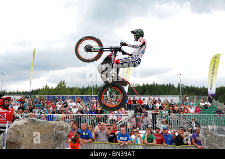 Motorrad Welt Veranstaltung in Nevis Range Fort William Scotland UK Routen Stockfoto