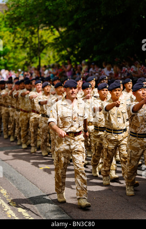 Die Royal Logistic Corps auf der Parade. Stockfoto