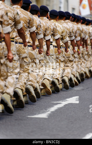 Die Royal Logistic Corps auf der Parade. Stockfoto