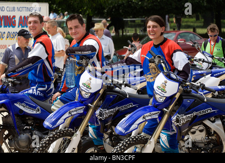 Mitglieder der Royal Artillery Motorrad anzeigen Team - The Flying "Gunners" Stockfoto