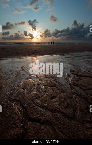 Nordseeküste bei Sonnenuntergang, Rantum, Sylt, Deutschland Stockfoto