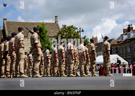 Die Royal Logistic Corps auf der Parade. Stockfoto