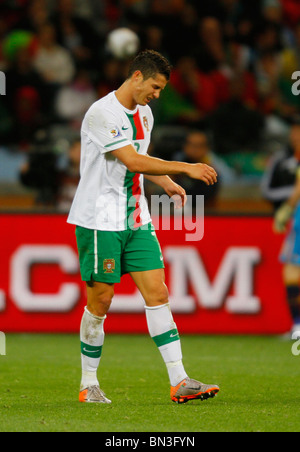 CRISTIANO RONALDO ist enttäuschen Spanien V PORTUGAL GREEN POINT Stadion Kapstadt Südafrika 29. Juni 2010 Stockfoto