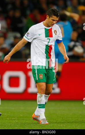 CRISTIANO RONALDO ist enttäuschen Spanien V PORTUGAL GREEN POINT Stadion Kapstadt Südafrika 29. Juni 2010 Stockfoto