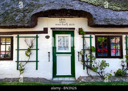 Strohdach Haus in Wyk auf Föhr, Föhr, Schleswig-Holstein, Deutschland Stockfoto