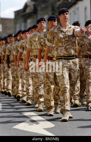 Die Royal Logistic Corps auf der Parade. Stockfoto
