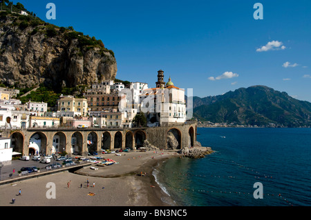 Collegiata di Santa Maria Maddalena Penitente, Atrani, Amalfi Küste, Kampanien, Italien, Europa Stockfoto