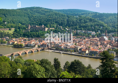 Luftaufnahme der Häuser in der Stadt Stockfoto