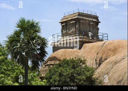 Indien-Tamil Nadu Mamallapuram Adivaraha Höhle Tempel Stockfoto
