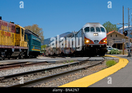 Railrunner Zug in Santa Fe, New Mexico Stockfoto