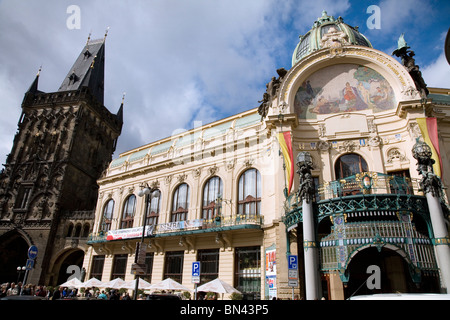 Gemeindehaus (Obecní Dum), Prag Stockfoto