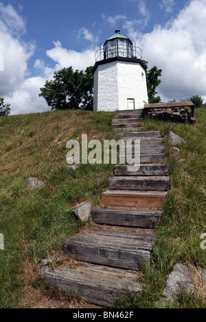 Stony Point Leuchtturm auf dem Gelände der Stony Point Battlefield State Historic Site, New York, USA. Stockfoto