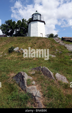 Stony Point Leuchtturm auf dem Gelände der Stony Point Battlefield State Historic Site, New York, USA. Stockfoto