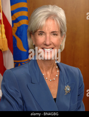 Vereinigte Staaten Abteilung der Health And Human Services Secretary Kathleen Sebelius Stockfoto