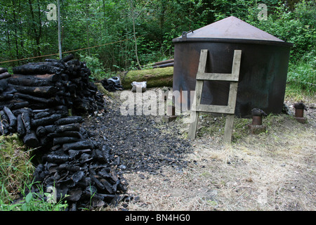 Kohle Ofen genommen In Cumbria, UK Stockfoto