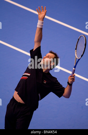 LONDON ENGLAND, Dezember 2010 das ATP Aegon Masters-Tennisturnier in der Royal Albert Hall London statt. Stockfoto