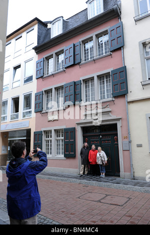 Bonn-Touristen haben fotografiert in Beethovens Geburtsstadt Deutschland Deutschland Europa Stockfoto