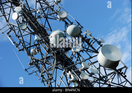 Das Wrekin Hill Sendestation ist ein Telekommunikation und Rundfunk-Station in Shropshire Stockfoto